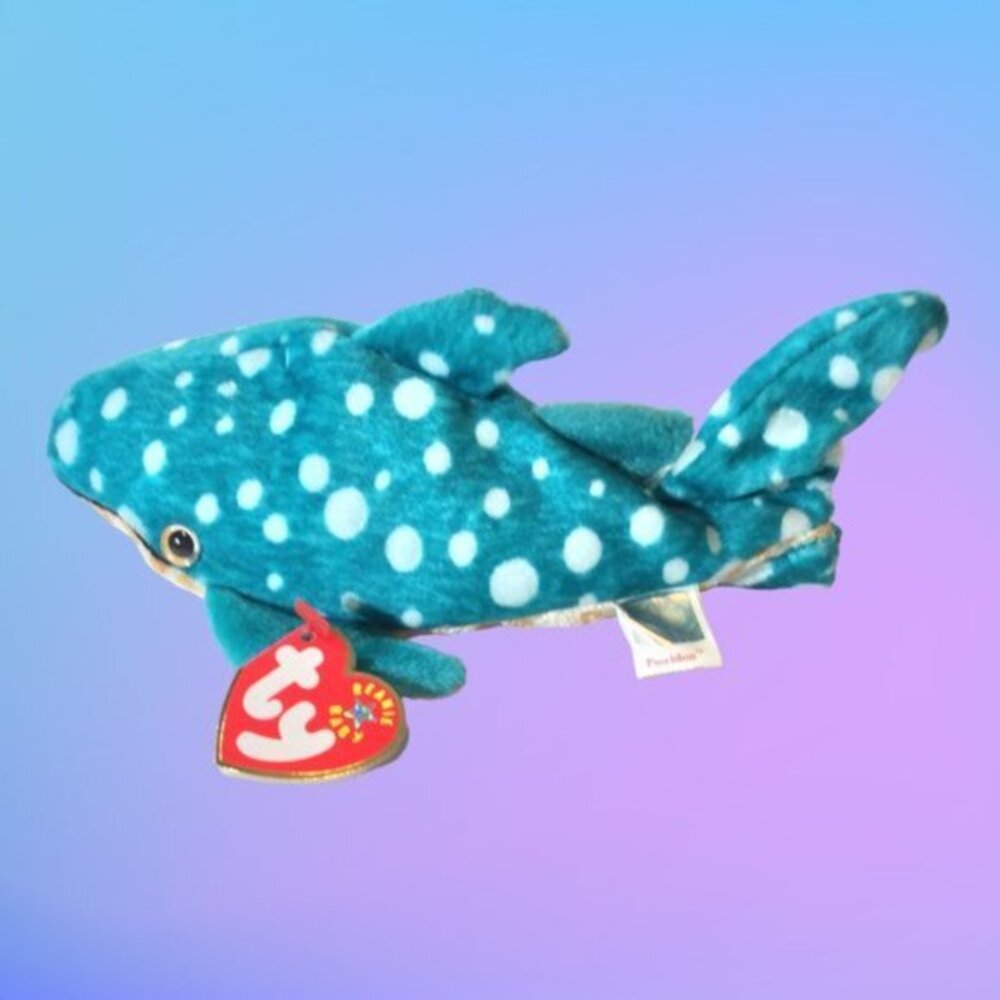 Ty Original Beanie Baby 2003 Poseidon Whale Retired Vintage